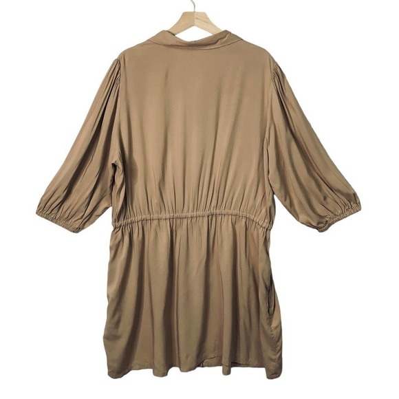 The Drop x Cellajaneblog Praline Gathered Waist Mini Shirt Dress Womens 2X NWT - Picture 15 of 15